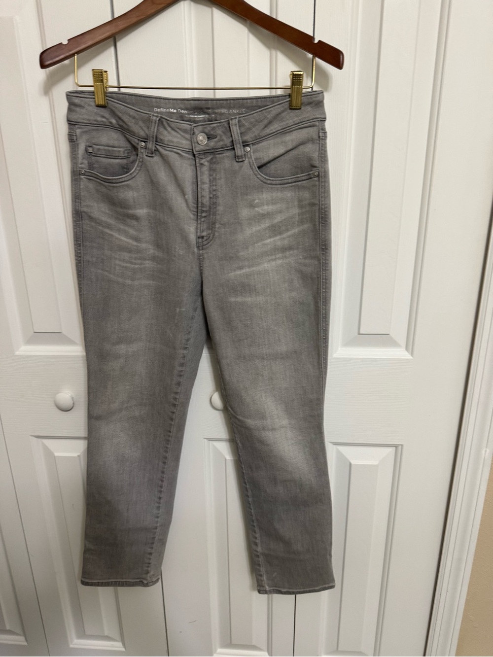 Chico's Define Me Denim Gray Cropped Slim Jeans